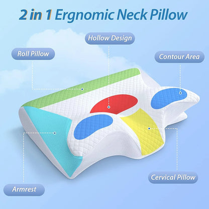 Ergonomisches Premium-Nackenstützkissen – Orthopädischer Memory Schaum für entspannten Schlaf