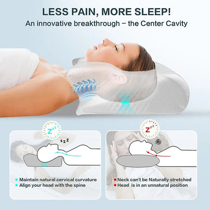 Ergonomisches Premium-Nackenstützkissen – Orthopädischer Memory Schaum für entspannten Schlaf