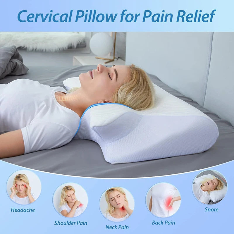 Ergonomisches Premium-Nackenstützkissen – Orthopädischer Memory Schaum für entspannten Schlaf